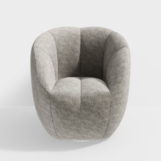 Elegant Low-Polygon Sofa Chair 3D model for Creative Spaces