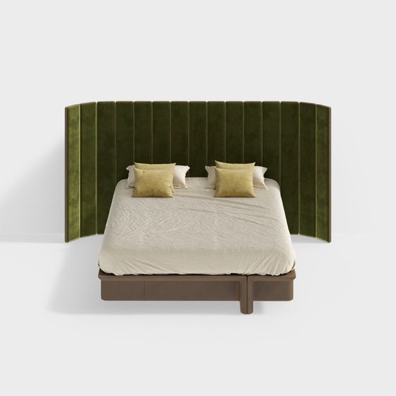 Velvet Dream 3D model Bed for Modern Interiors