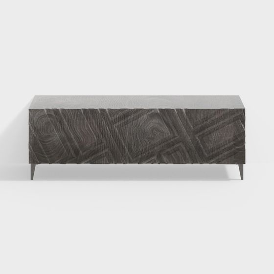 Textured Wooden Table 3D model for Modern Spaces