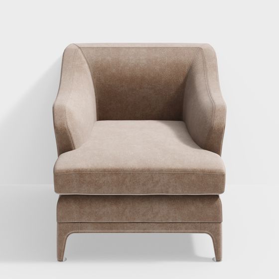 Elegant Low-Poly Armchair 3D model