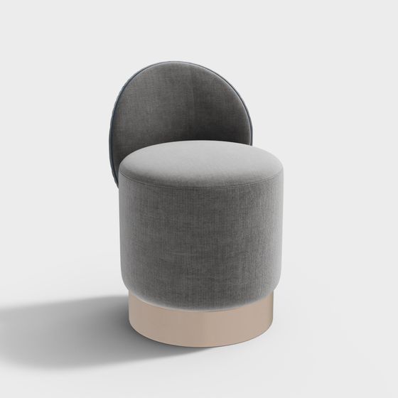 Cushy Round Chair 3D model
