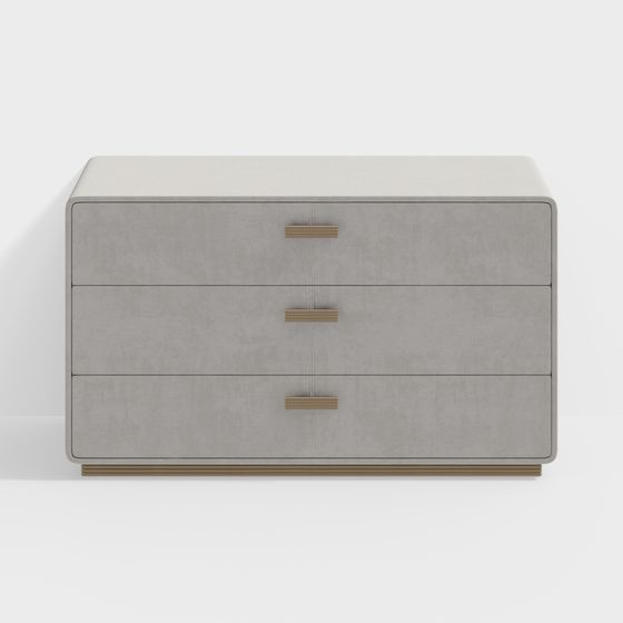 Concrete Style Nightstand 3D model for Modern Interiors