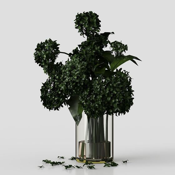 Nature’s Dance in a Glass Vase 3D model