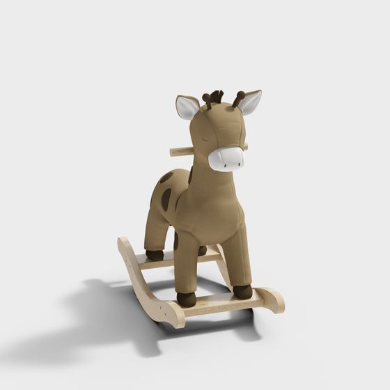 Low Poly Rocking Horse 3D Model