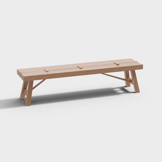 Urban Bench 3D model for Modern Spaces
