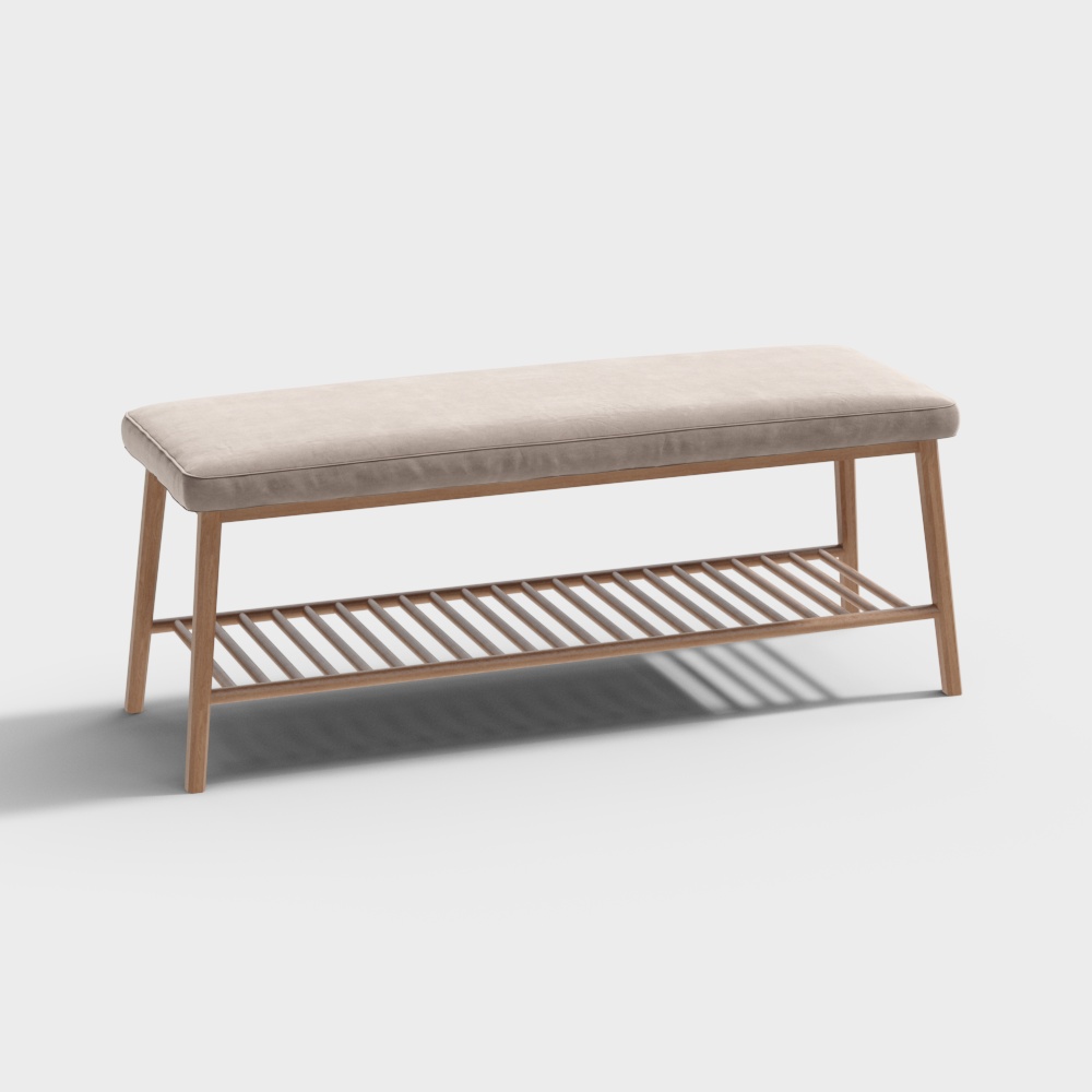 Cozy Bench 3D model for Modern Interiors