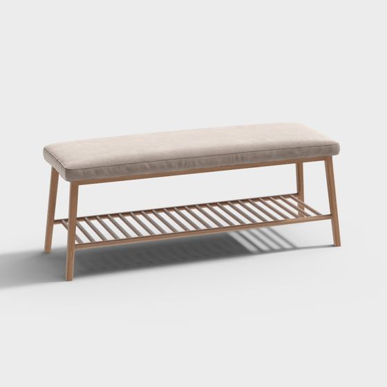 Cozy Bench 3D model for Modern Interiors