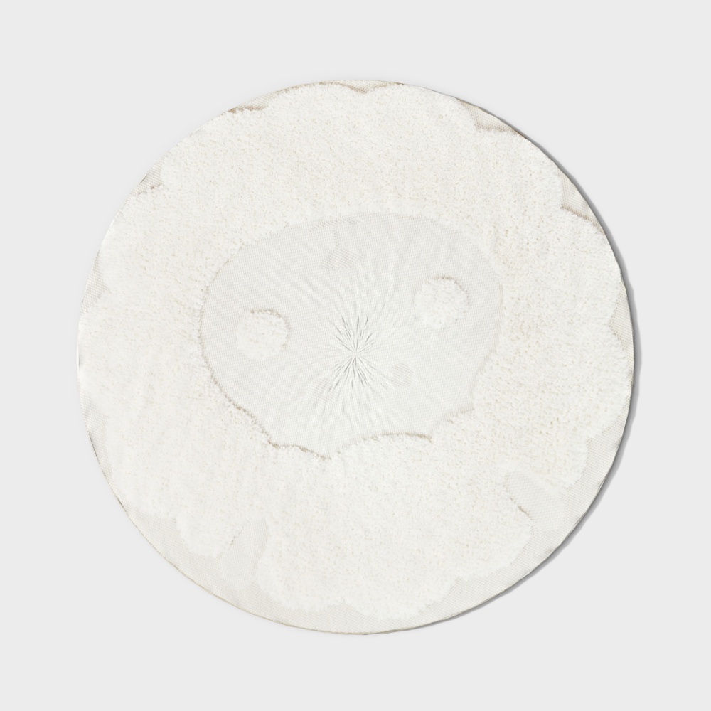 Moderne minimalistische runde Plüschmatte