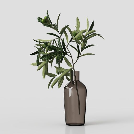 Olive Branch Vase 3D model