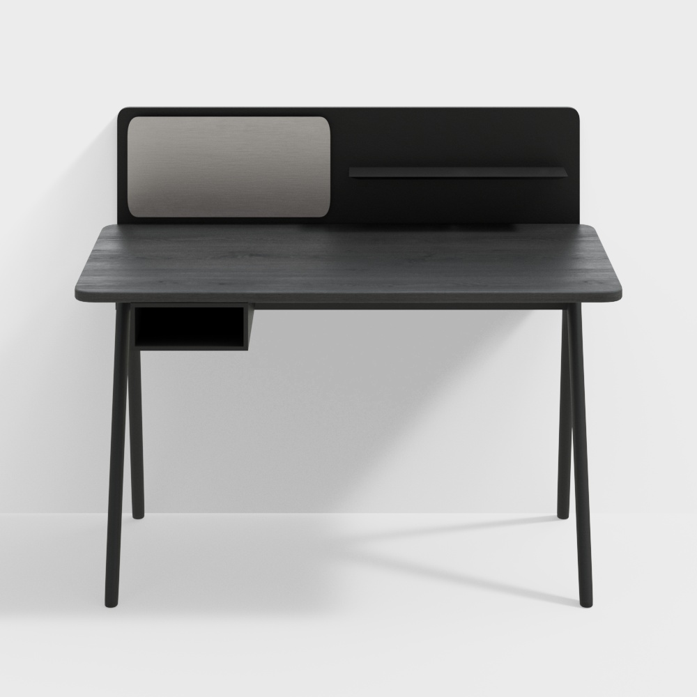 Japanese Solid Wood Office Desk for One