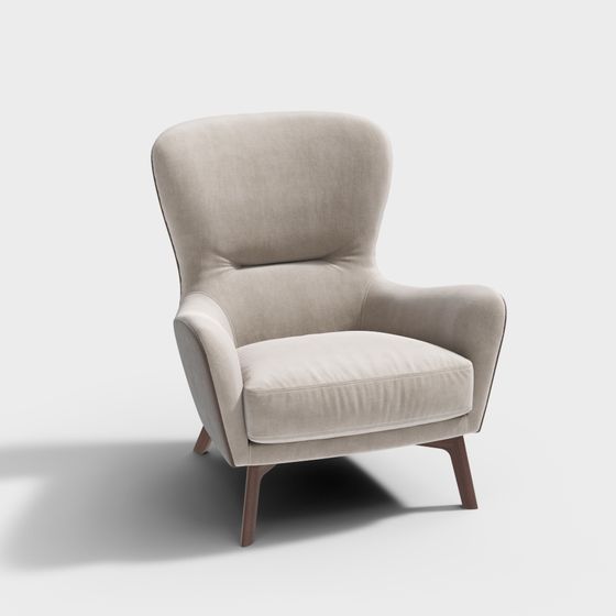 Cozy Wingback Chair 3D model