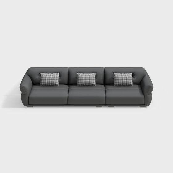 Urban Comfort Low-Poly Sofa 3D model