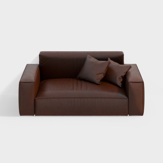 Elegant Low-Polygon Sofa 3D Model for Interiors