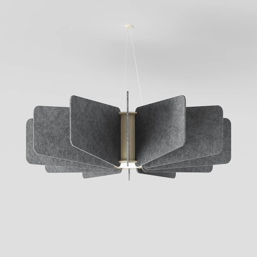 Elegant Polyester Acoustic Lighting Fixture 001