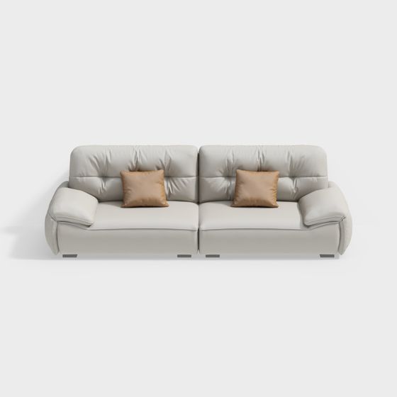 Urban Comfort Low-Poly Sofa 3D model