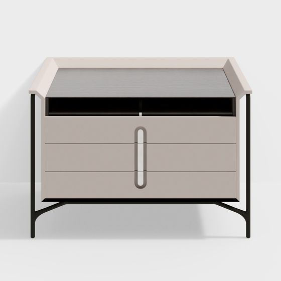 Urban Elegance Bedside Table 3D model for Modern Spaces