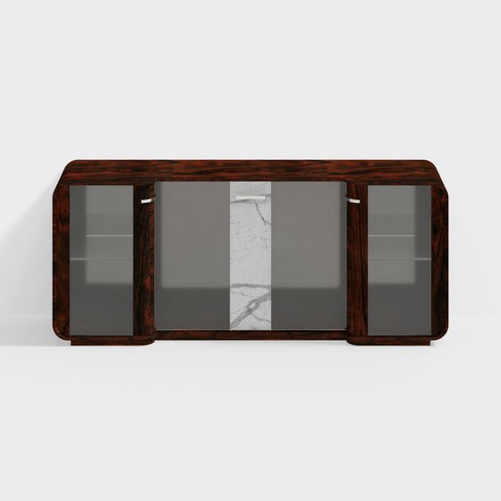 Art Deco Display Cabinet 3D model