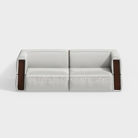 Elegant Low-Polygon Sofa 3D model