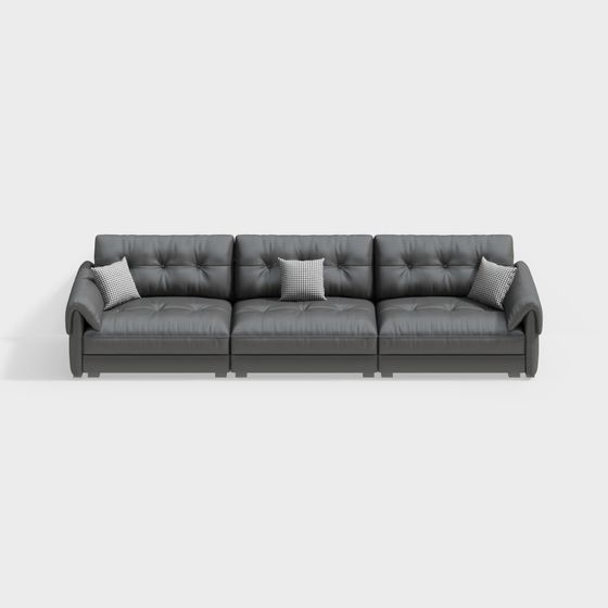 Elegant Low-Poly Modern Sofa 3D model