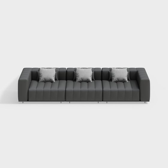 Stylish Low-Poly Sofa 3D model for Modern Interiors