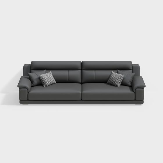 Elegant Low-Polygon Sofa 3D model for Modern Interiors