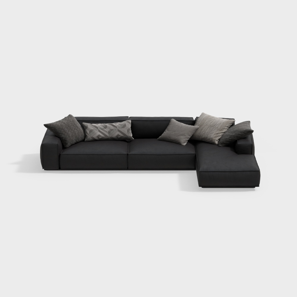 Modern Leather L-Shaped Corner Sofa