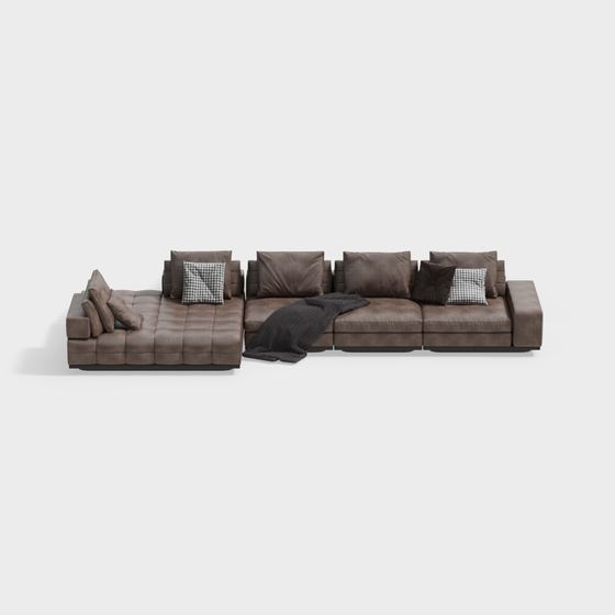 Modern Low-Polygon Sofa 3D model
