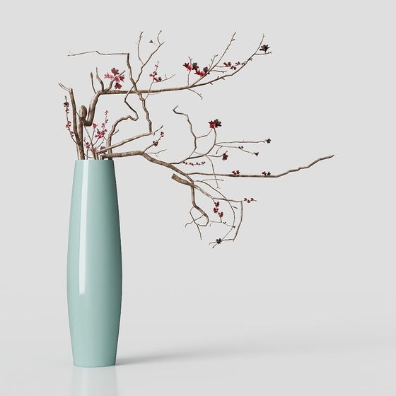 新中式乾燥枝花瓶アレンジメント