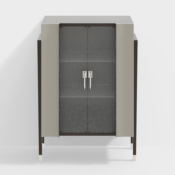 Minimalist Storage Cabinet 3D model for Modern Living
