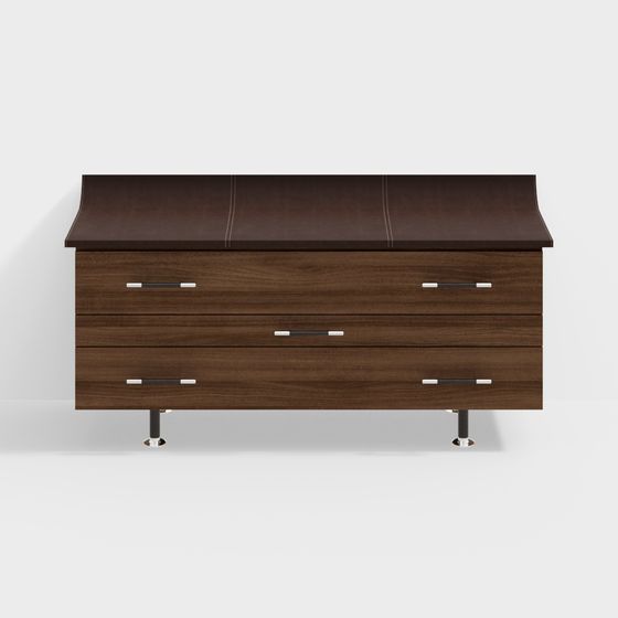 Urban Wooden Drawer Cabinet 3D model