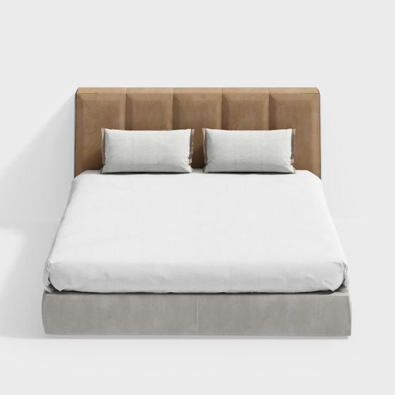 Modern Minimalist Bed 3D model