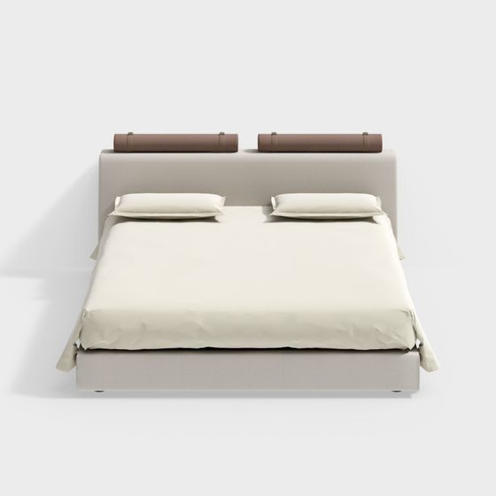 Modern Minimalist Bed 3D model
