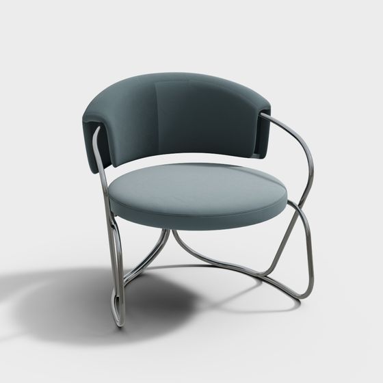 Elegant Low-Poly Armchair 3D model