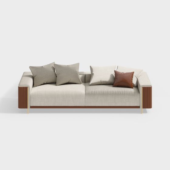 Elegant Low Poly Couch 3D model for Modern Spaces