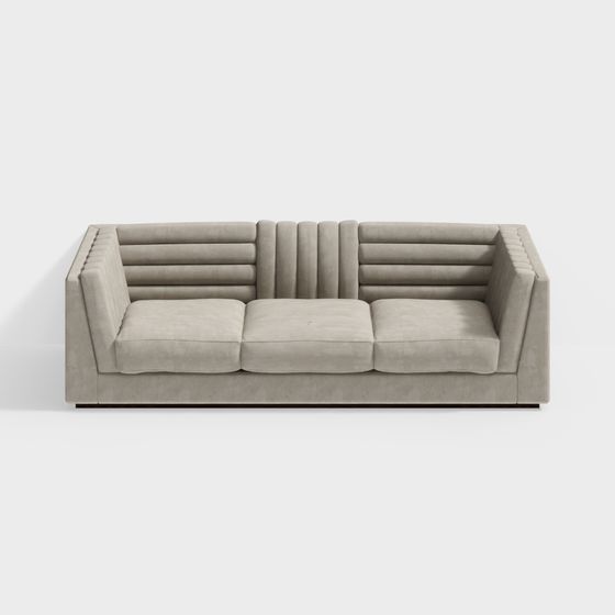 Elegant Low-Poly 3D Sofa Model