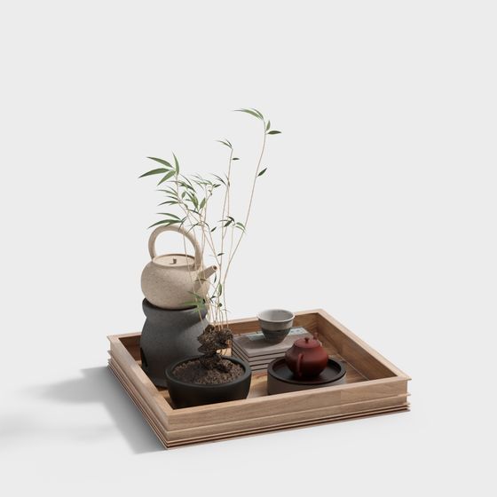 Zen-inspired Low Poly 3D Model