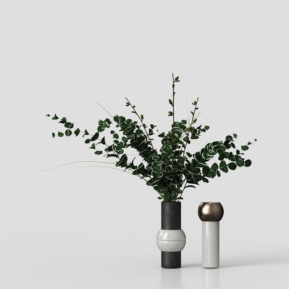 Modern Vase Green Plants