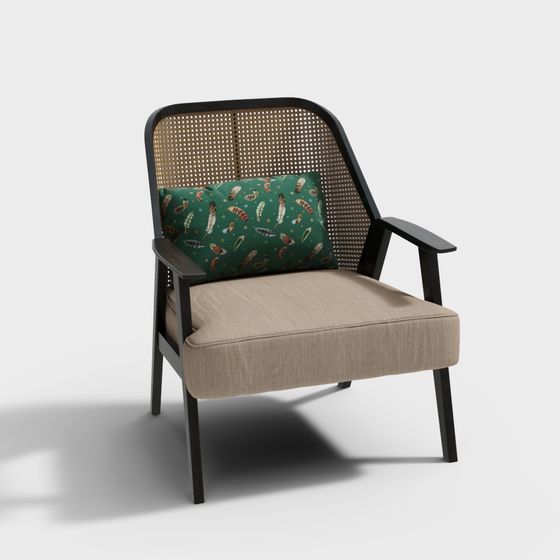 Cozy Retreat Chair 3D model for Modern Interiors
