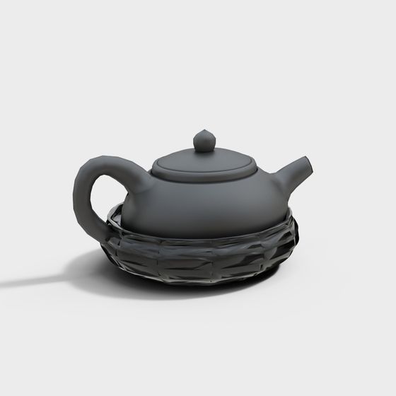 Elegant Low-Poly Teapot 3D model
