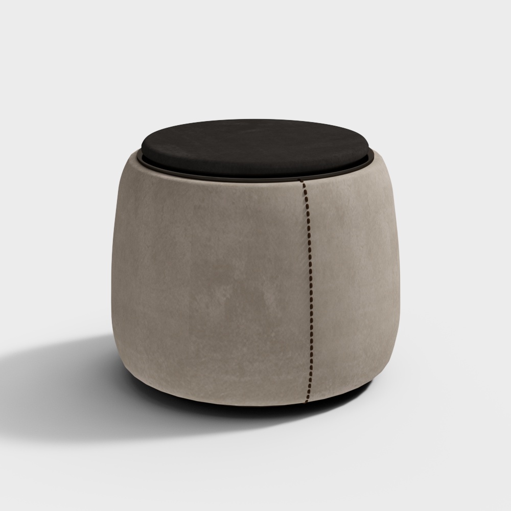 Современная серая маленькая скамейка