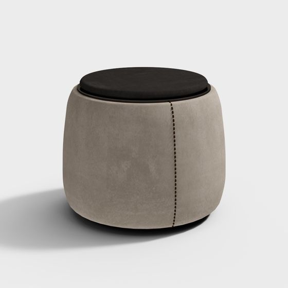 Современная серая маленькая скамейка