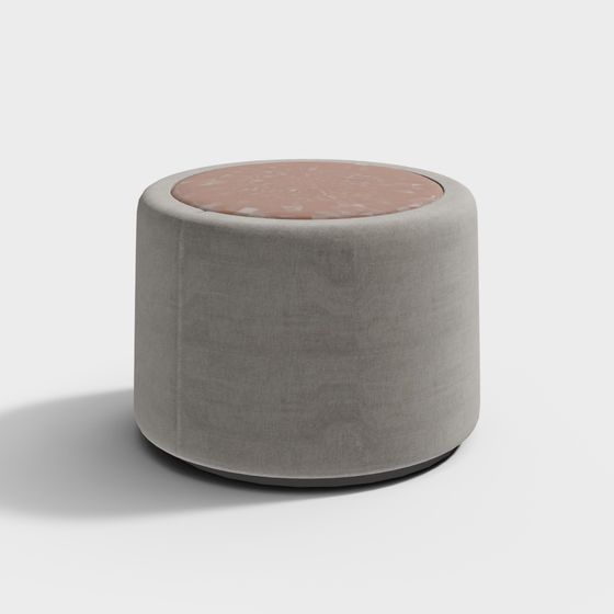Stylish Round Stool 3D model for Contemporary Spaces