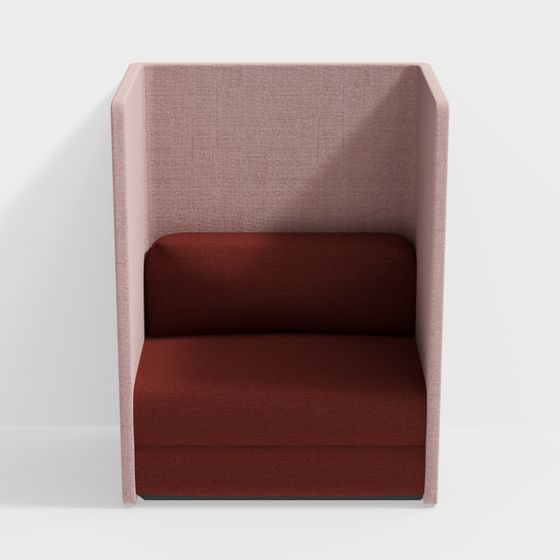 Simple card seat high back semi-enclosed leisure sofa