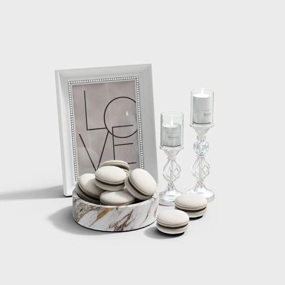 Elegant Living Room Accent 3D model