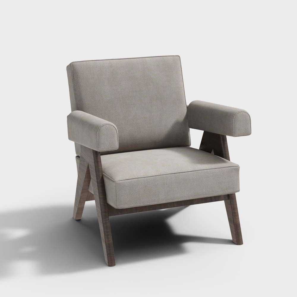 Chaise de loisirs de style crème