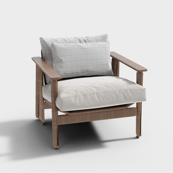 Rustic Wabi-Sabi Leisure Chair