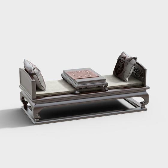 Classical Oriental Rohan Bed 3D model