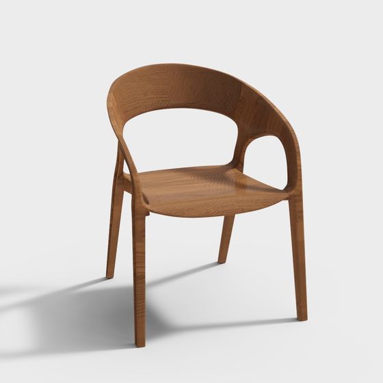 Современный простой деревянный обеденный стул