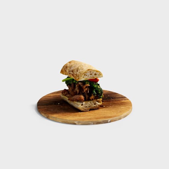 Delicious Meat Sandwich 3D model
