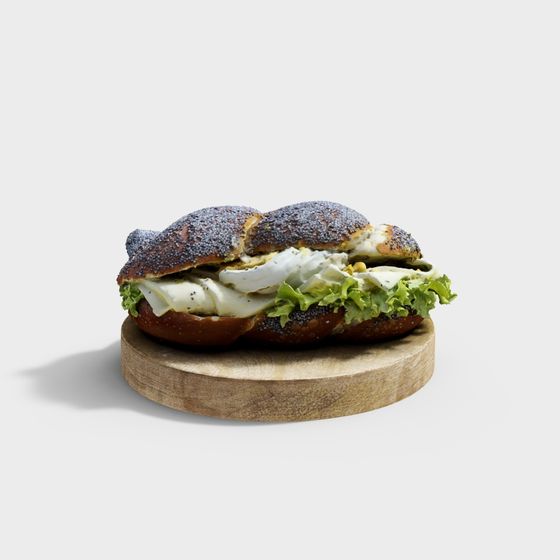 Delicious Sandwich 3D model for Culinary Projects